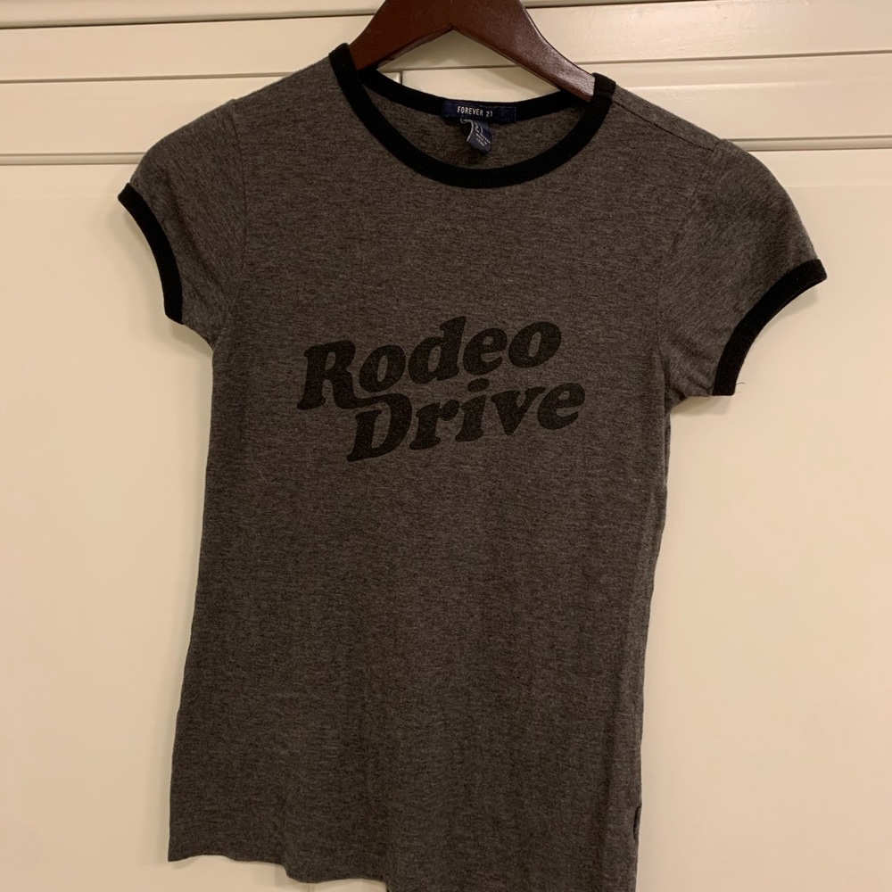 Gray fitted top
